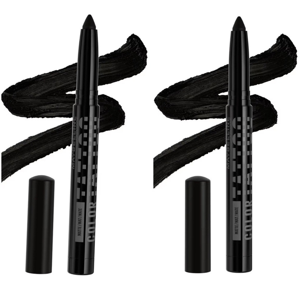 Maybelline Color Tattoo 24h Eyeshadow(1.4g/0.049oz), Matte Black Lot Of 2, New